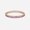 Anna bracelet in red gold 18kt with pink sapphires