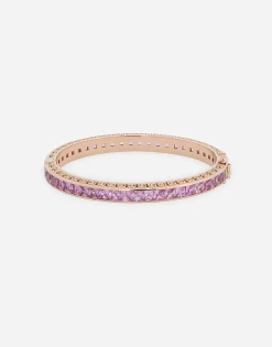 Anna bracelet in red gold 18kt with pink sapphires