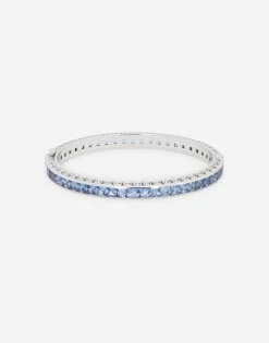 Anna bracelet in white gold 18kt with blue sapphires