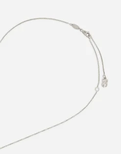 Anna charm in white gold 18kt with light blue topazes
