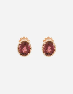 Anna earrings in red gold 18kt with toumalines