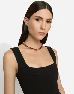 Anna earrings in red gold 18kt with toumalines