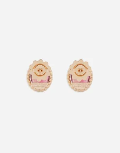 Anna earrings in red gold 18kt with toumalines