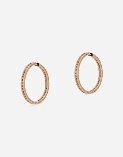 Anna earrings in red gold 18kt with pink sapphires