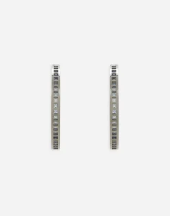Anna earrings in white gold 18kt with blue sapphires