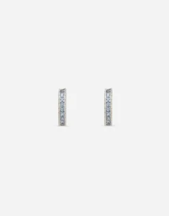 Anna earrings in white gold 18kt with blue sapphires