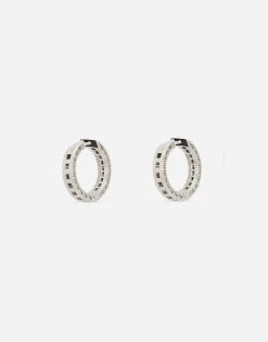 Anna earrings in white gold 18kt with blue sapphires