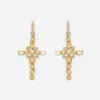 Anna earrings in yellow gold 18kt with citrine quartzes