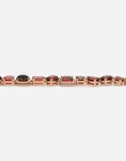 Anna necklace in red gold 18kt with toumalines