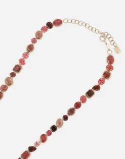 Anna necklace in red gold 18kt with toumalines