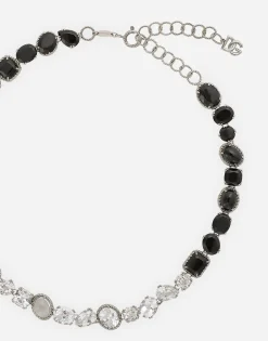 Anna necklace in white gold 18kt with spinels and topazes