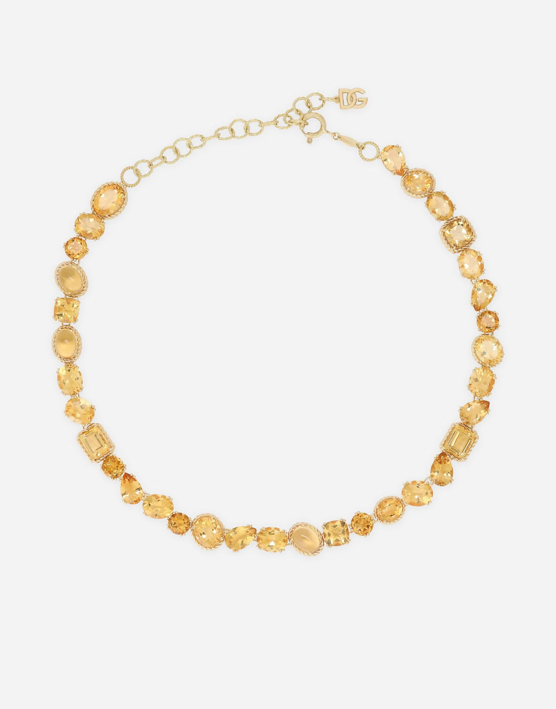 Anna necklace in yellow gold 18kt with citrines