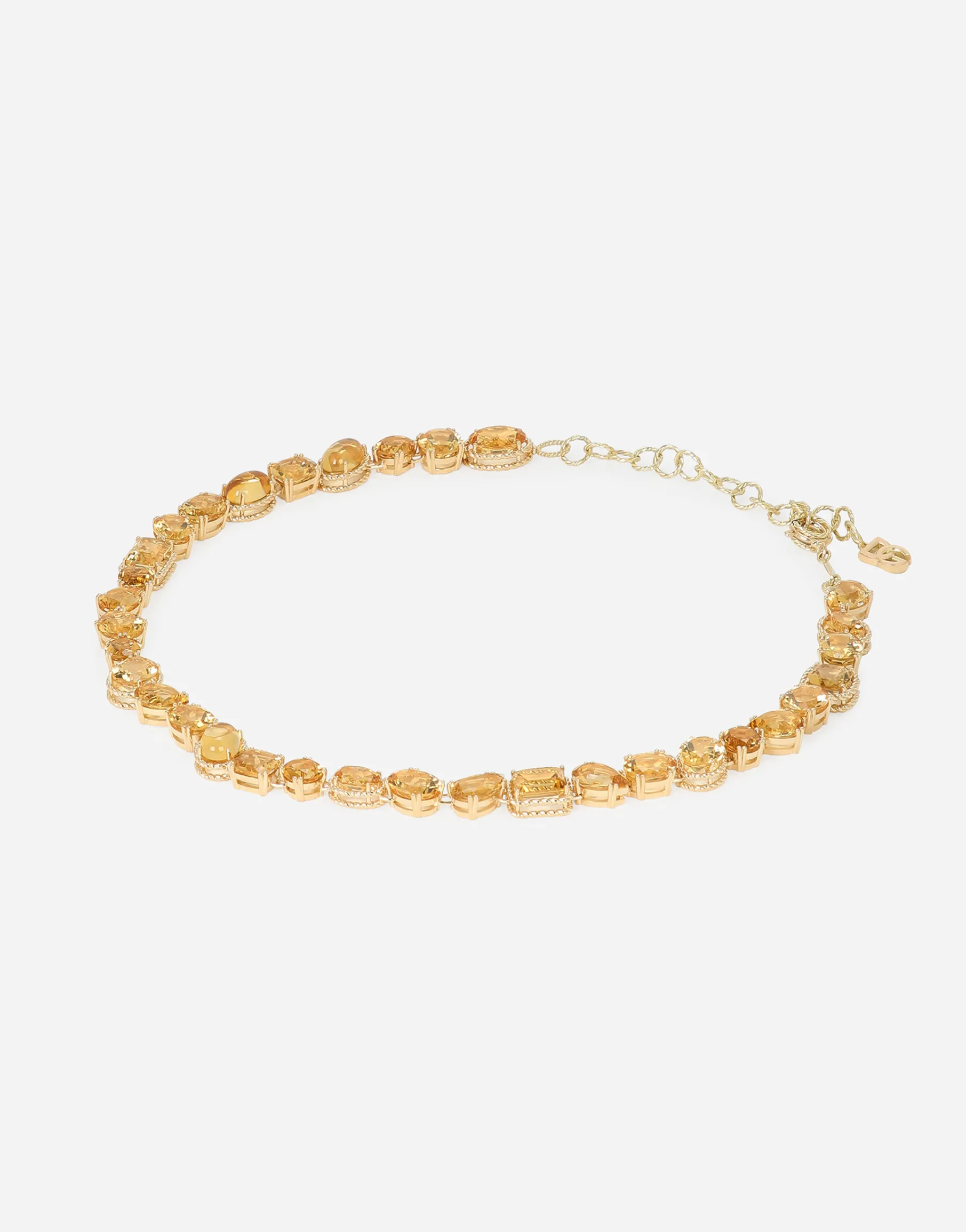 Anna necklace in yellow gold 18kt with citrines