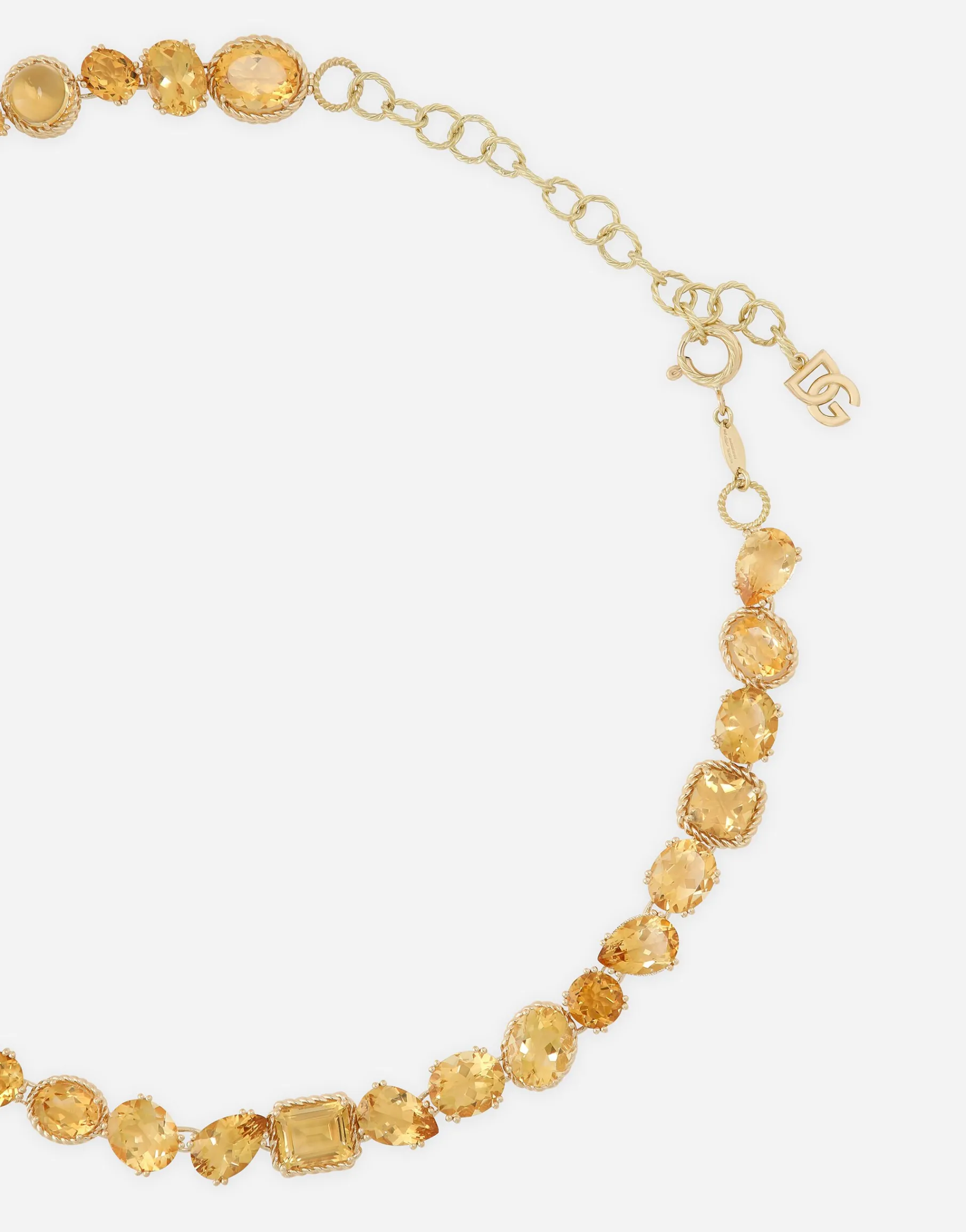 Anna necklace in yellow gold 18kt with citrines