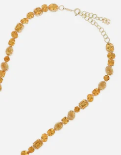 Anna necklace in yellow gold 18kt with citrines