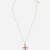 Anna pendant in red gold 18kt with pink tourmalines