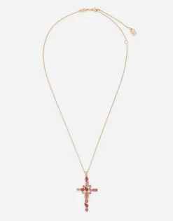 Anna pendant in red gold 18kt with pink tourmalines