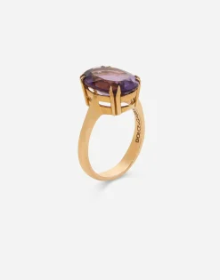 Anna ring in yellow 18kt gold with amethyst