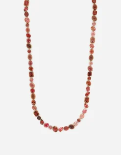 Anna sautoir in red gold 18kt with toumalines