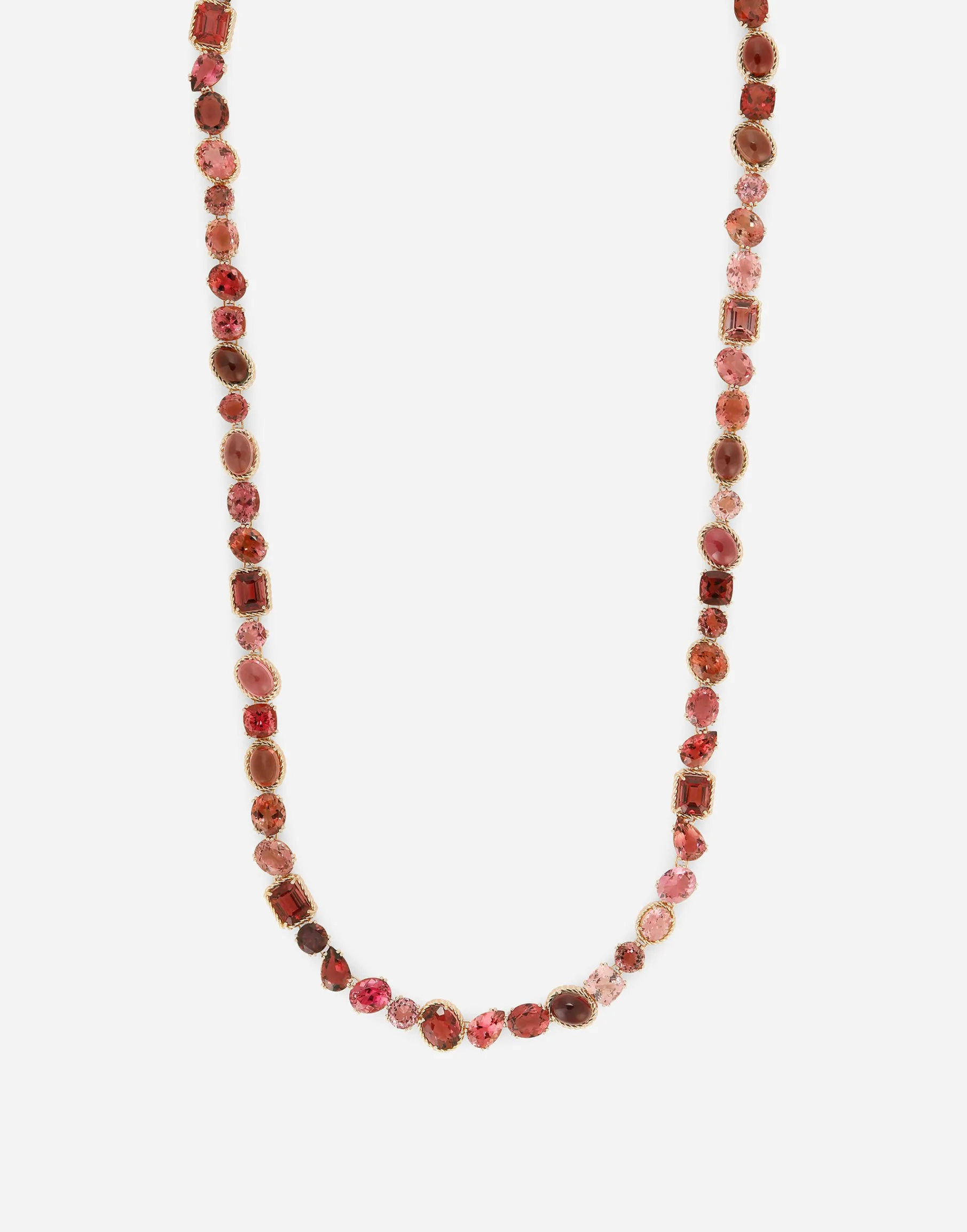 Anna sautoir in red gold 18kt with toumalines