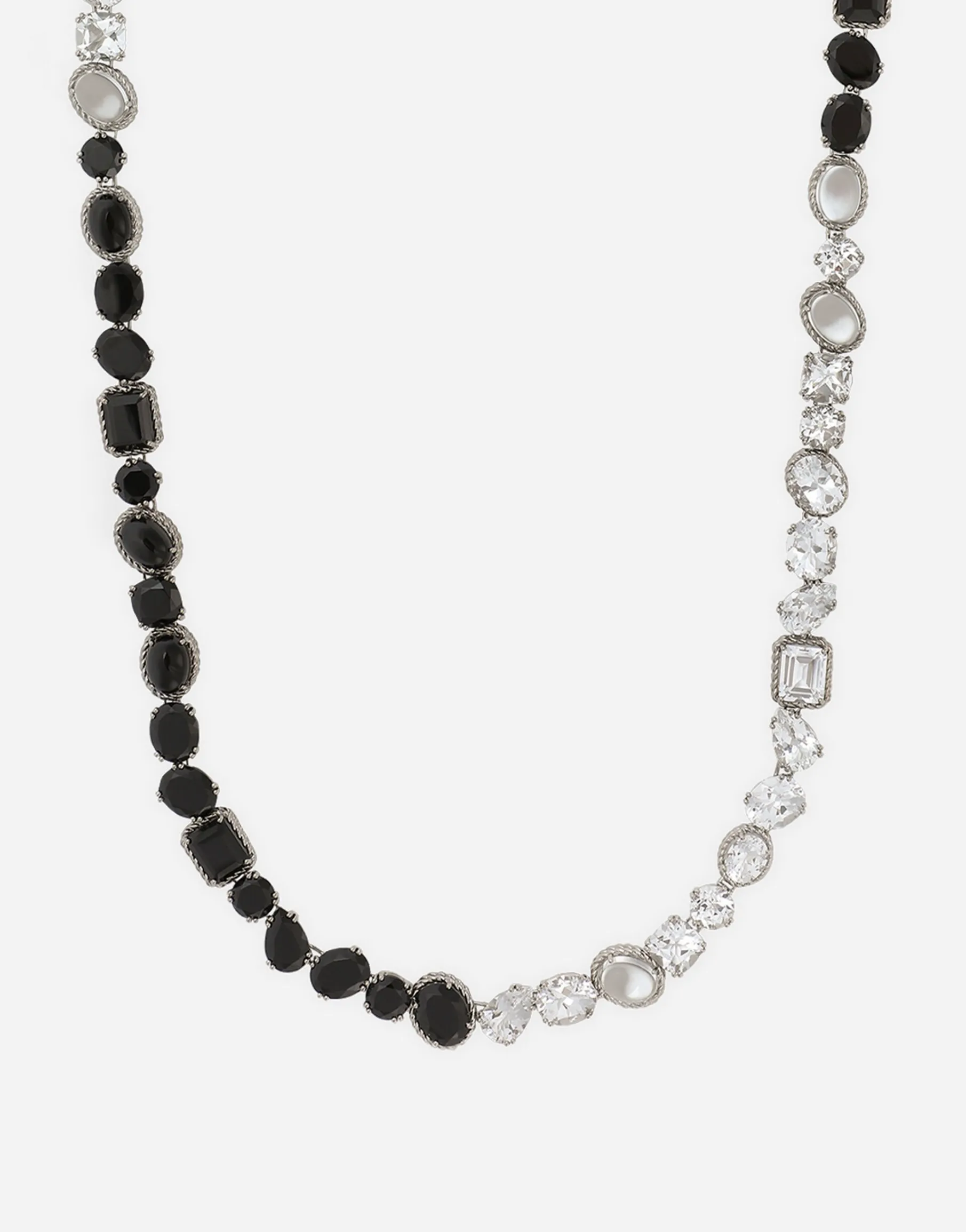 Anna sautoir in white gold 18kt with spinel and topazes