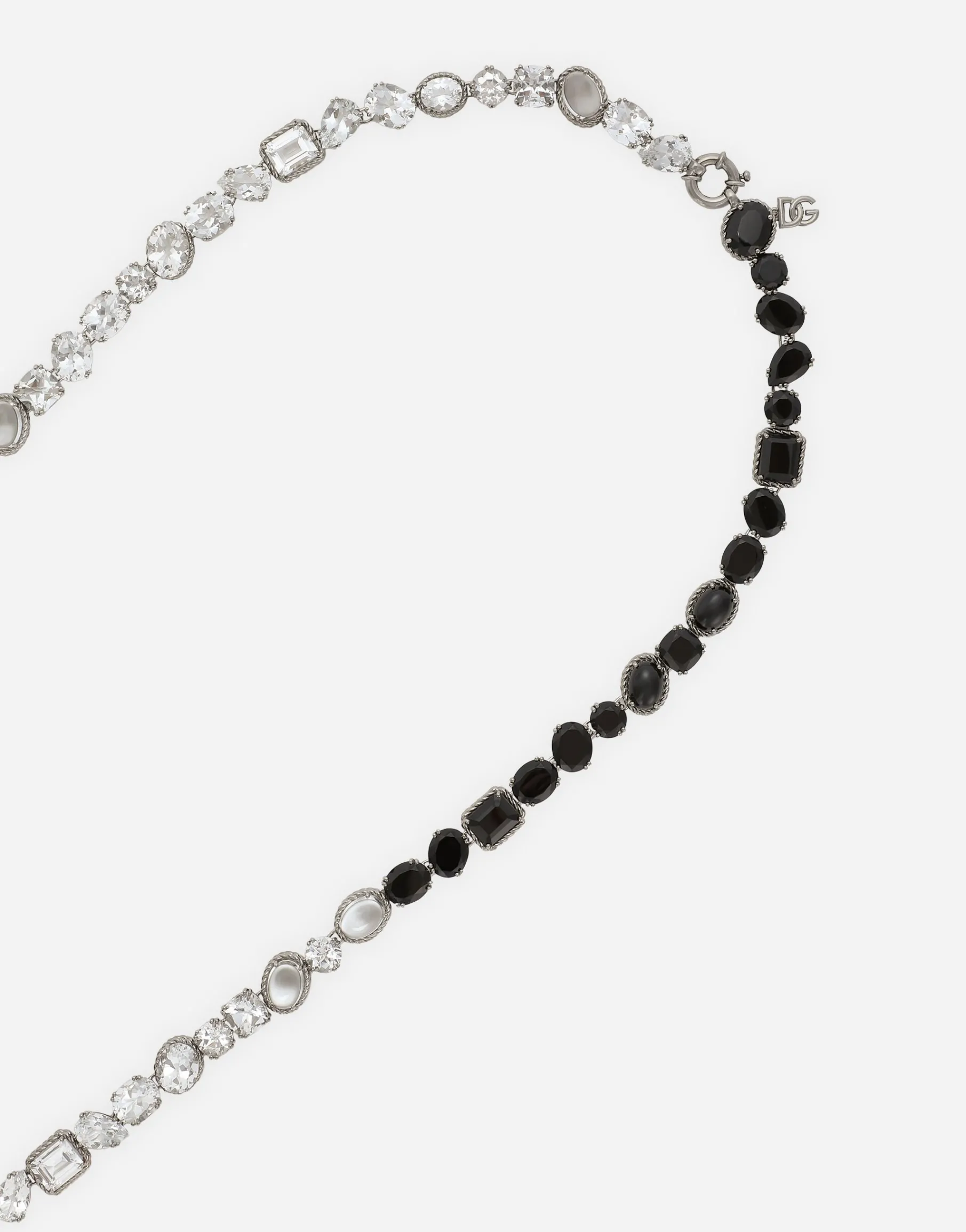 Anna sautoir in white gold 18kt with spinel and topazes