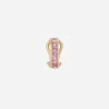 Anna single earring in red gold 18kt with pink sapphires
