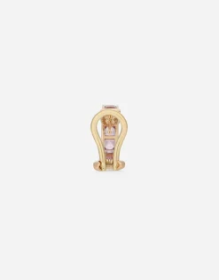 Anna single earring in red gold 18kt with pink sapphires