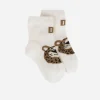 Baby leopard socks with jacquard DG logo