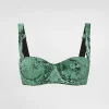Balconette bra with micro-sequin embellishment