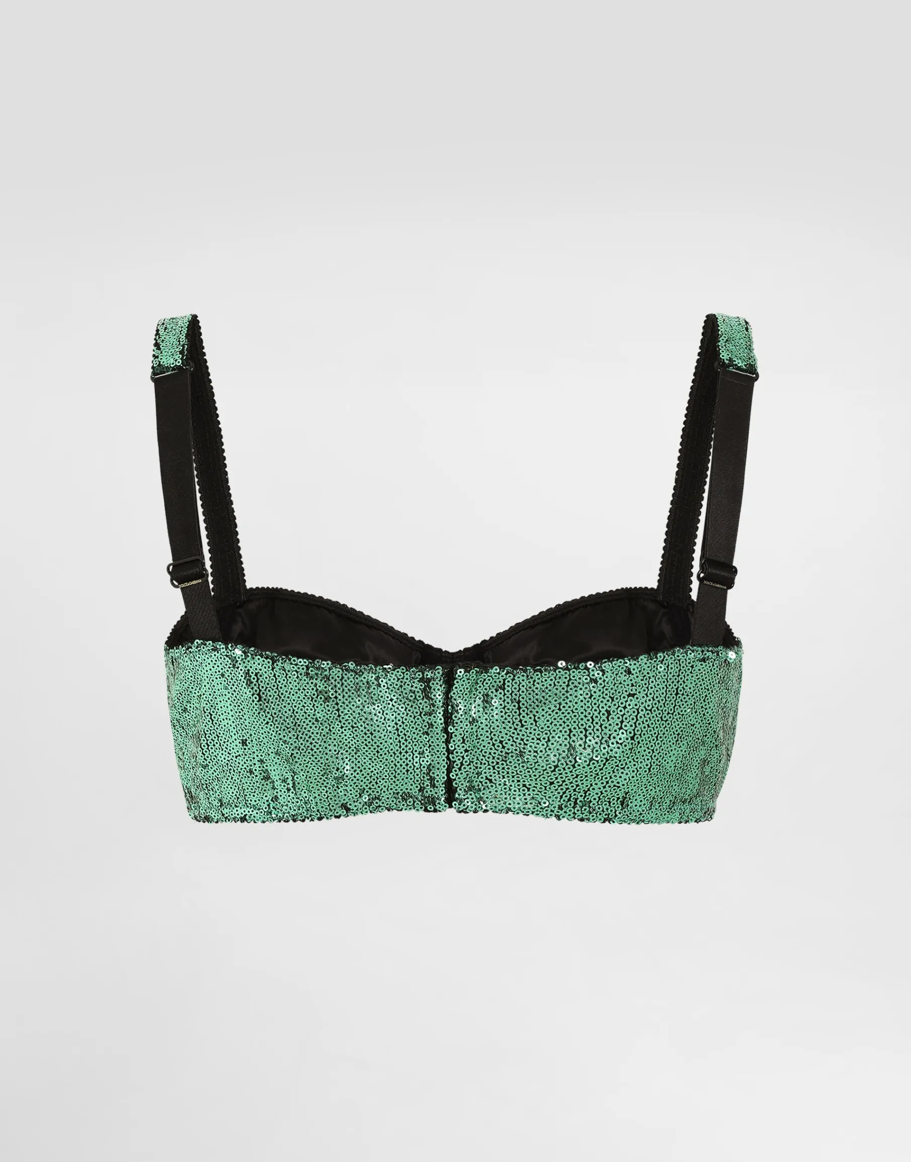 Balconette bra with micro-sequin embellishment