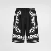 Bandanna-print silk shorts