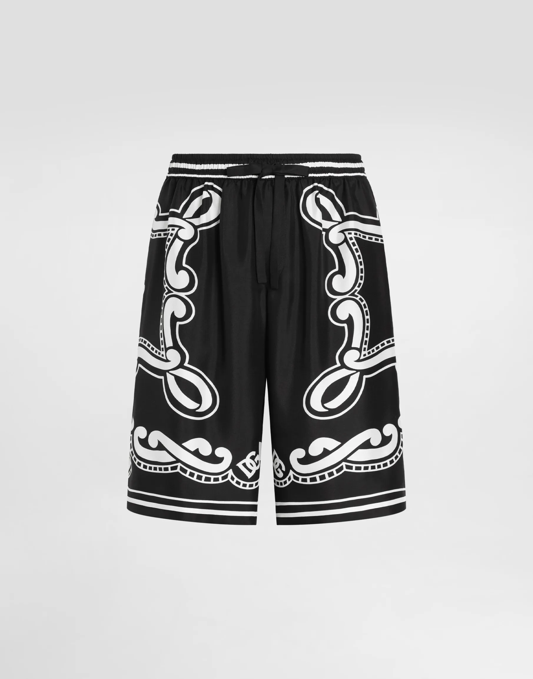 Bandanna-print silk shorts
