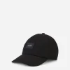 Baseball cap with branded tag