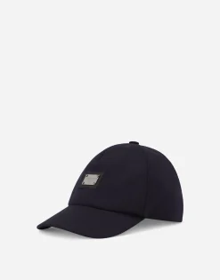 Baseball cap with logo tag