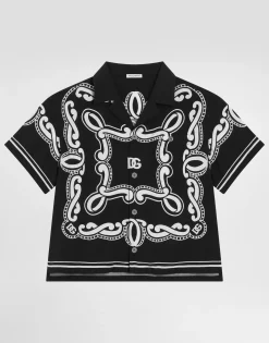 Batik shirt with bandanna print