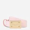 Belt with logo tag