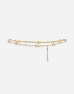 Belt with rhinestone embellishment and DG logo