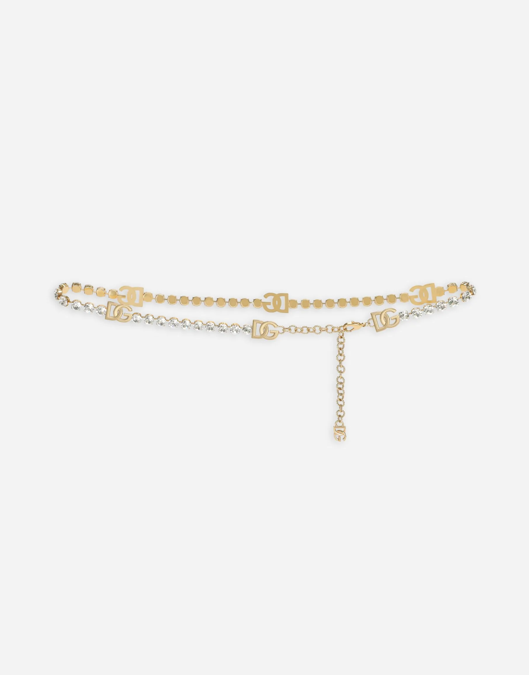 Belt with rhinestone embellishment and DG logo