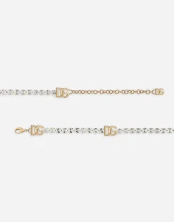 Belt with rhinestone embellishment and DG logo