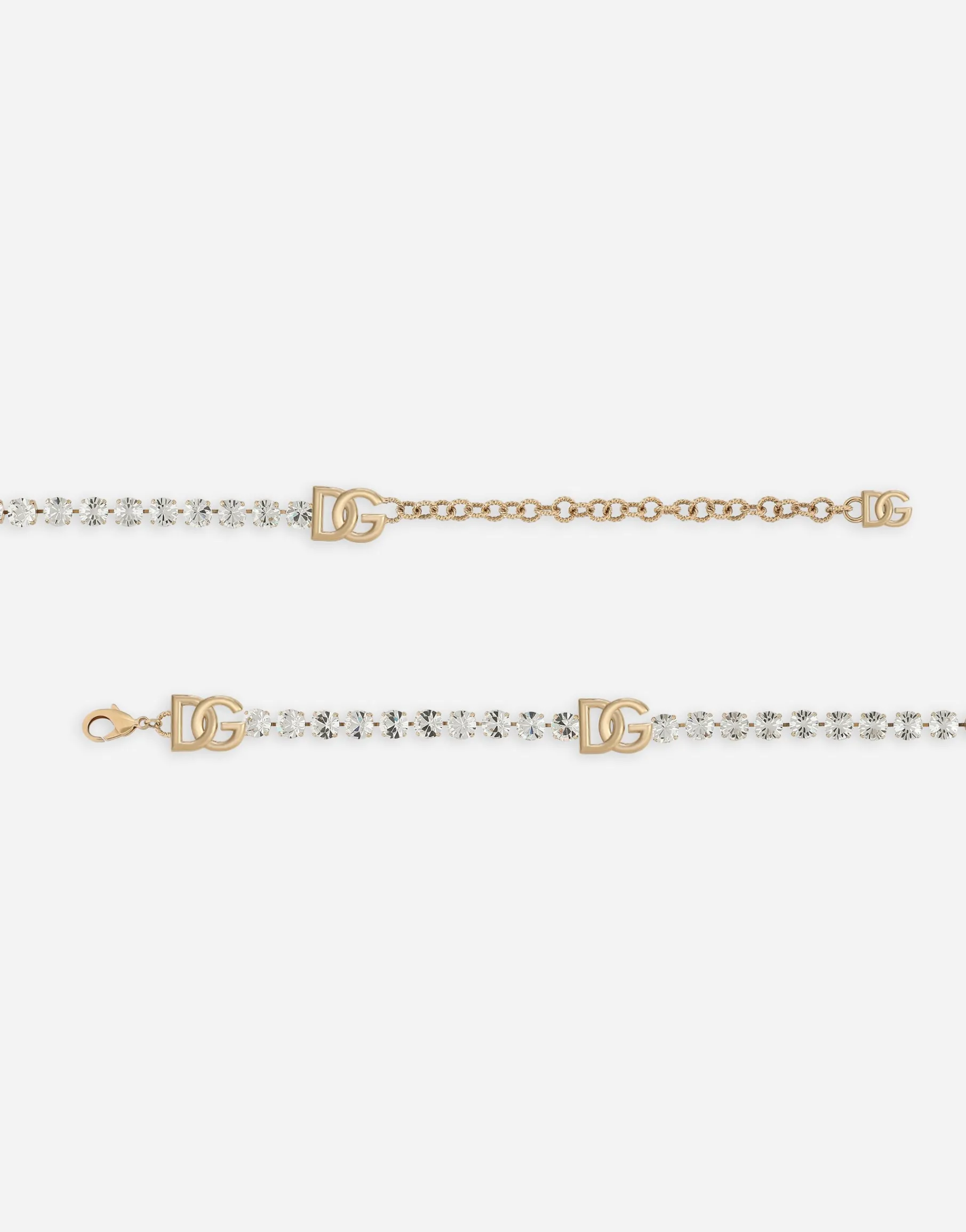 Belt with rhinestone embellishment and DG logo