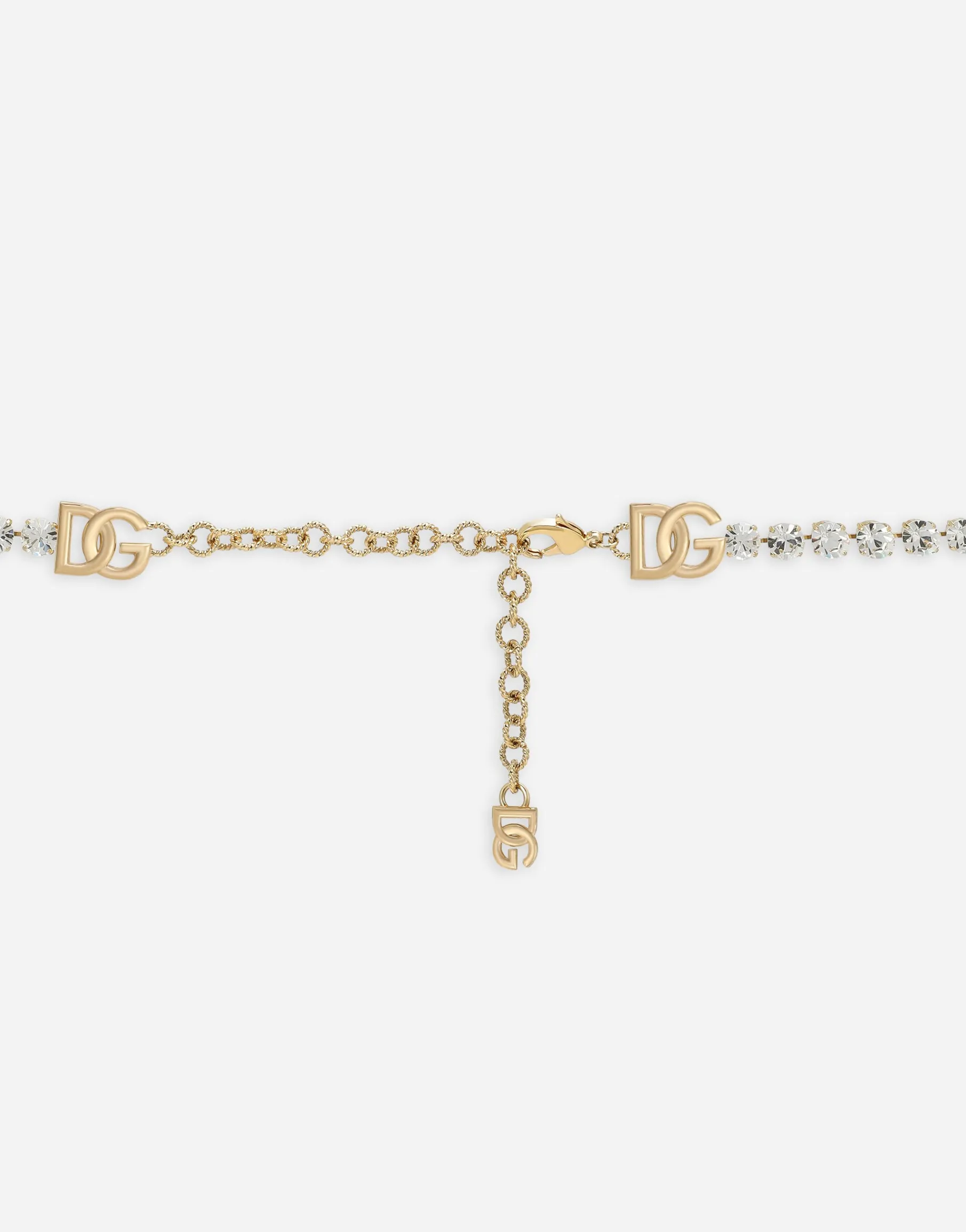 Belt with rhinestone embellishment and DG logo