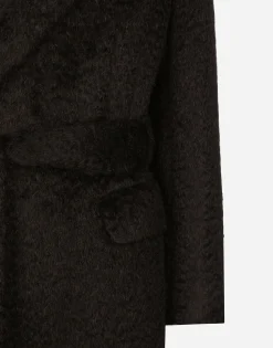 Belted oversize wool coat