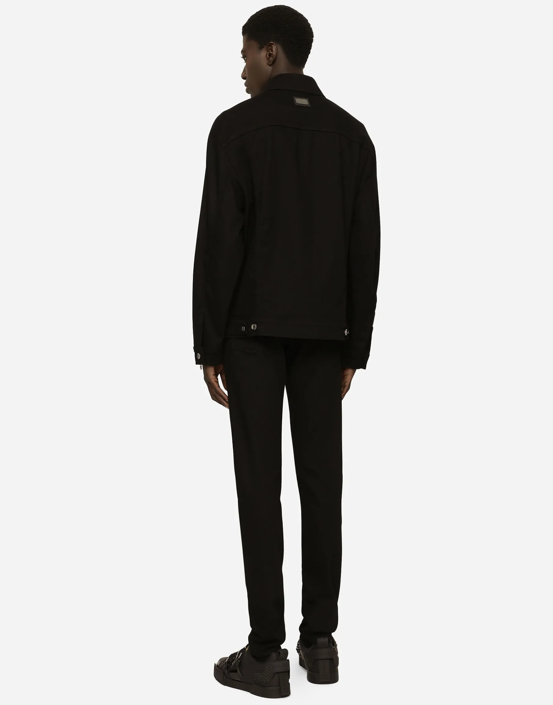 Black wash skinny stretch jeans