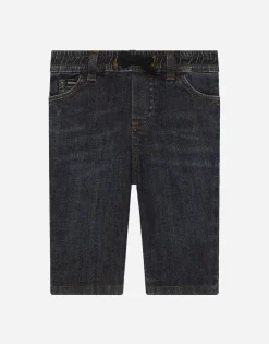 Blue stretch denim jeans