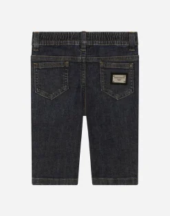 Blue stretch denim jeans