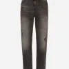 Boyfriend jeans in dark blue denim