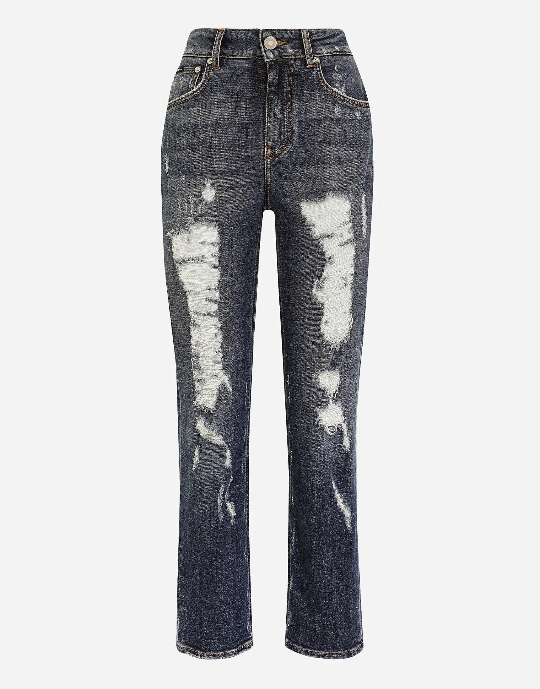 Boyfriend jeans with rips