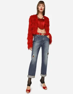 Boyfriend jeans with rips