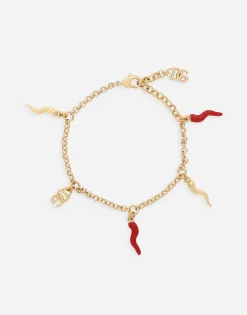 Bracelet with DG logo and multiple horn charms